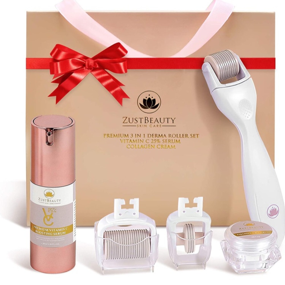 Derma Roller Kit With Vitamin C Serum & Collagen